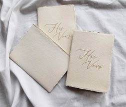 $5 plus shipping Wedding Vow Books, Vow Book, Deckle Edge Vow Book, Unstitched Vow Book, Handmade Paper