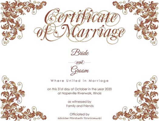 Certificate of Marriage